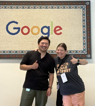 Google I/O 2026: Laura Beatty SEO meeting with Jegan Chen at YouTube Offices.
