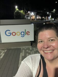 Laura Beatty walking through Mountain View and Google offices after Google I/O and Previsible SEO dinner. 